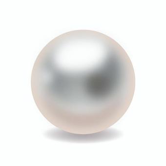 リアルな立体感のあるホワイトパール 真珠,パール,宝石,白,ホワイトパール,高級感,ラグジュアリー,宝飾,ゴージャス,ビーズのイラスト素材