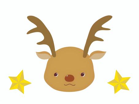 トナカイ１ トナカイ,クリスマス,メリークリスマス,星,かわいい,セット,アイコン,動物,冬のイラスト素材