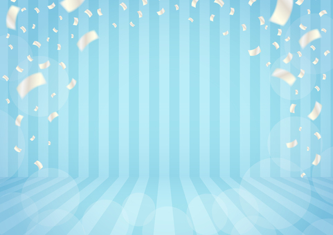 水色のステージと銀色の紙吹雪 ステージ,紙吹雪,舞台,キラキラ,部屋,水色,背景,イラスト,素材のイラスト素材