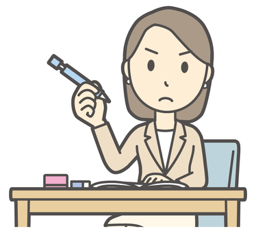  カジュアルスーツ女性-162-バスト 勉強,会社員,女性,スーツ,ビジネス,仕事,ol,人,大人,ビジネスウーマンのイラスト素材