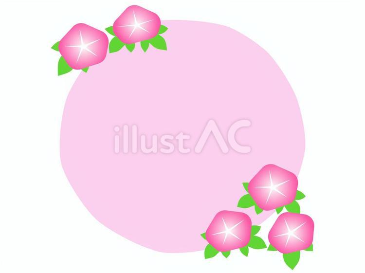 朝顔の花フレーム アサガオ,花,植物のイラスト素材