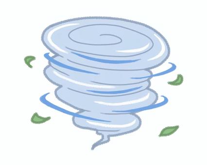 台風 台風,風,強風,暴風,危険,渦,葉っぱ,イラスト,手書きのイラスト素材