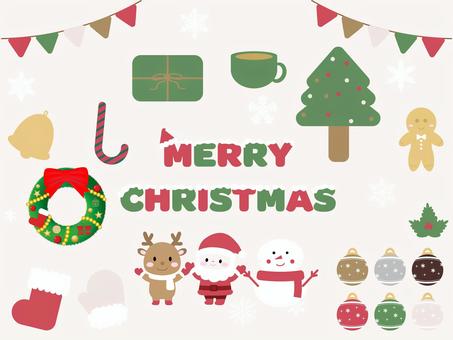 Christmas material set, JPG, PNG and AI Christmas material set, , JPG, PNG and AI