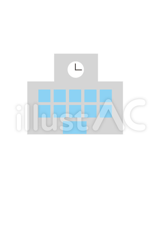 学校 背景,建物,校舎のイラスト素材