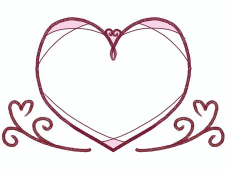 ハートの飾りフレームピンク ハート,フレーム,枠,手描き,背景透過,バレンタイン,愛,素材,パステルカラー,おしゃれのイラスト素材