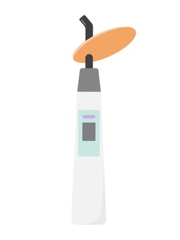 歯科　照射器のイラスト 照射器,ライト,歯科,治療,虫歯治療,光重合,道具,ツール,アイテム,処置のイラスト素材