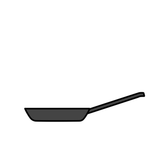 鉄フライパン 鉄フライパン,フライパン,鉄,調理器具,料理,シンプル,デフォルメ,手描き,手書き,イラストのイラスト素材