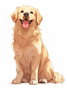 Illustration, golden retriever, dog, breed, 