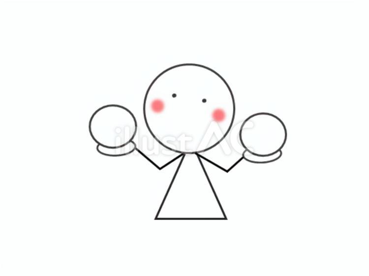 比較する棒人間パターンC-1 比較,棒人間,悩むのイラスト素材