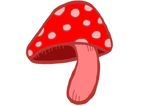 Illustration, mushroom, velvet, fairy tale, 