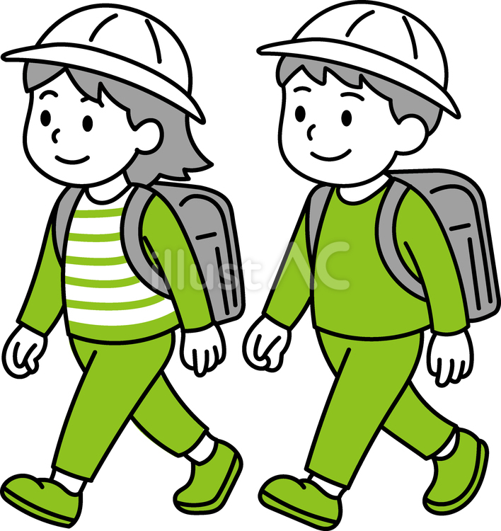 登校班 小学校,登校,登校班のイラスト素材