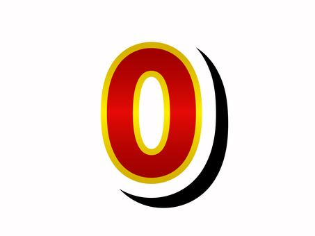 0_数字 0_数字 数字,グラフィックスタイル,明るい,赤,文字,デザイン,ゴールド,アイコン,ポップのイラスト素材
