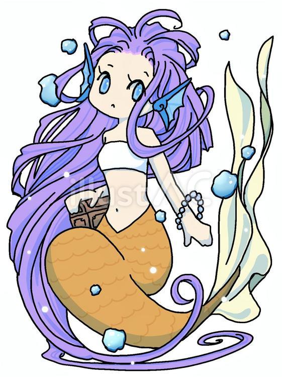 人魚イラスト - No: 23497700｜無料イラスト・フリー素材なら