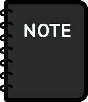 黒のメモ帳です。 メモ帳,シンプル,ノート,手帳,文房具,記録,記憶,書き込み,手書き,ページのイラスト素材