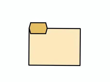 フォルダのマーク（主線あり） フォルダ,パソコン,アイコン,シンボル,シンプル,マークのイラスト素材