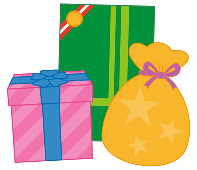 삽화, 선물, 상자, 가방, 