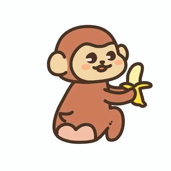 猿 猿 猿,動物,サル,生き物,こども向け,バナナのイラスト素材