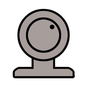 丸型WEBカメラ web,カメラ,周辺機器,pc,会議,インターネット,撮影,ビジネス,電子部品,丸のイラスト素材