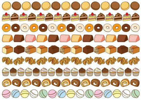 Illustration, sweets, line, decoration, 