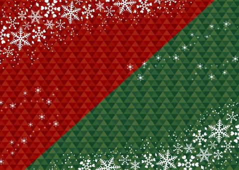 雪の結晶のクリスマスフレーム　文字なし3