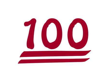 手書き風100点マーク 100点,満点,合格,評価,成績,成功,達成,手書き,赤,マークのイラスト素材