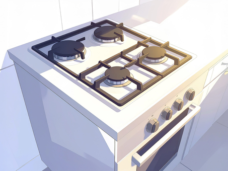 ガスコンロ　AI生成画像　