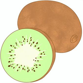 sweet and sour kiwi fruit, kiwi fruit, kiwi, cross section, JPG, PNG and EPS