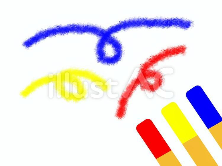 クレヨン クレヨン,落書き,赤のイラスト素材