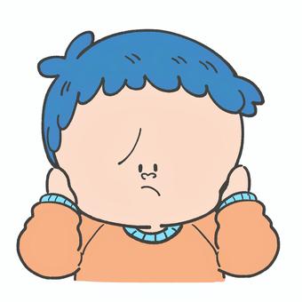 聴覚過敏の子どもの手描きイラスト1 聴覚過敏,騒音,うるさい,自閉症,過敏,雑音,敏感,聴覚,ストレス,発達障害のイラスト素材