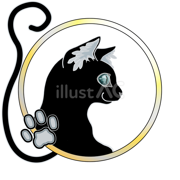 黒猫 猫,かわいい,黒猫のイラスト素材