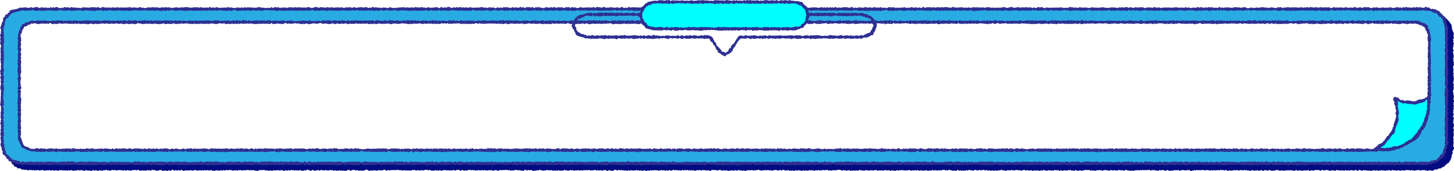 手書き風バインダーのテロップベース（青） テロップベース,テロップ,枠,フレーム,シンプル,横長,タイトル,ポップ,おしゃれ,かわいいのイラスト素材