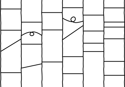 あみだくじ　　 あみだくじ,遊び,決める,くじ,シンプル,線,引くのイラスト素材