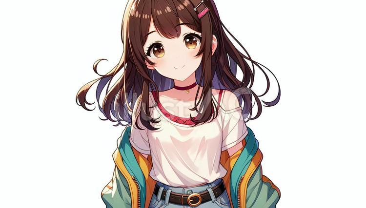 推しのアイドル　少女 推し,アイドル,かわいいのイラスト素材