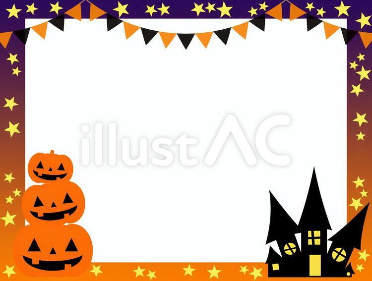 Halloween2 ハロウィン,フレーム,背景のイラスト素材