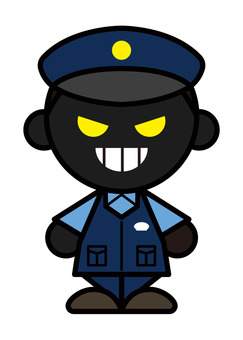 偽物の警察官 警察官,偽物,ニセ,詐欺,偽装,詐欺師,変装,悪,騙す,事件のイラスト素材