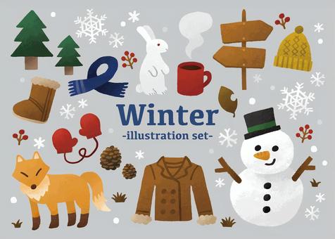 冬のイラストセット