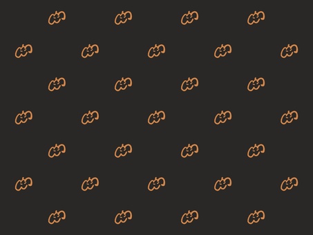 濃い背景に手描きかぼちゃパターン