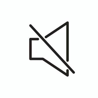 スピーカーマーク（ミュート・枠・黒） 音量,スピーカー,アイコン,音量マーク,ミュート,音量調節,黒,シンプル,線画,枠のイラスト素材