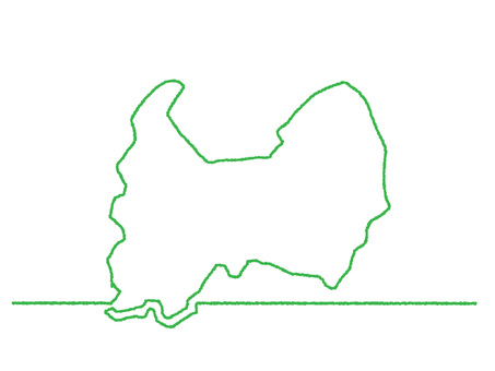 富山の一筆書き 富山,地図,一筆,線画,手描き,挿絵,ワンポイント,素材,商用可,無料のイラスト素材