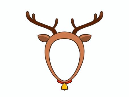 トナカイの被り物 トナカイ,角,クリスマス,クリスマスイブ,仮装,コスプレ,冬のイラスト素材