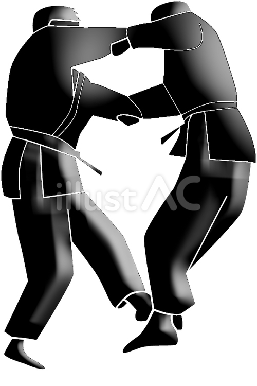 柔道　足払い　 柔道,柔術,足払いのイラスト素材