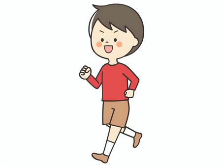 歩く男の子 歩く,走る,男の子,子供,男子,男児,少年,小学生,幼稚園児,保育園児のイラスト素材