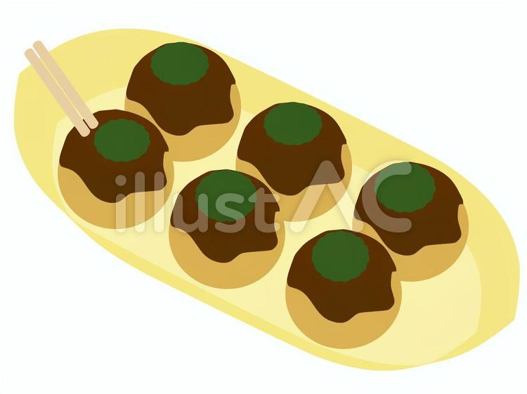 たこ焼き たこ焼き,たこ焼き屋,蛸焼きのイラスト素材