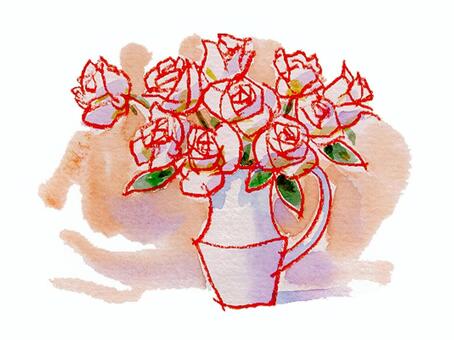 Illustration, rose, rose, hand drawn, JPG and PNG