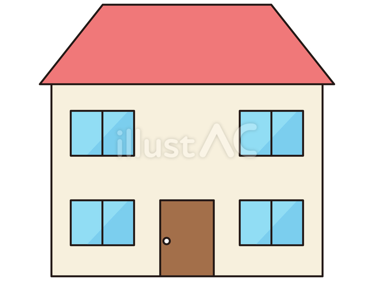 2階建ての住宅アイコン 素材,アイコン,挿絵のイラスト素材