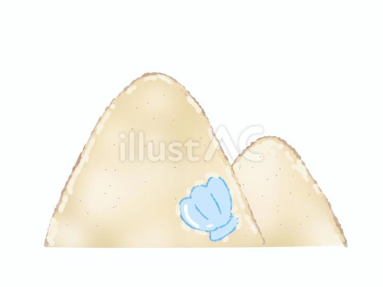 貝がらと砂山 砂山,貝がら,夏のイラスト素材
