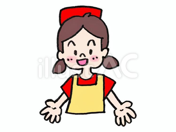 かわいい店員さん01 人物,人間,店員のイラスト素材