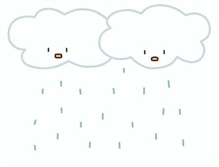 雲と雨 雲,雨,天気,雨空,雨粒,小雨のイラスト素材