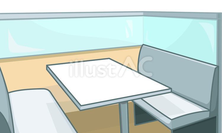 背景　間仕切りのあるシェアオフィス シェアスペース,個室,カフェのイラスト素材
