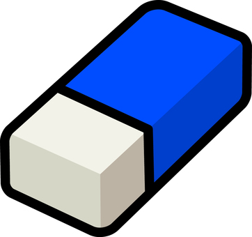 青の容器の消しゴムです。 消しゴム,シンプル,文房具,筆記用具,修正,消す,学習,授業,アナログ,勉強のイラスト素材